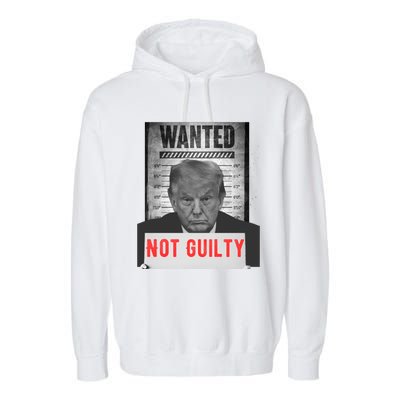 Funny Donald Trump Not Guilty Mug Shot Free Trump 2024 Garment-Dyed Fleece Hoodie