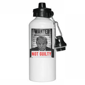 Funny Donald Trump Not Guilty Mug Shot Free Trump 2024 Aluminum Water Bottle