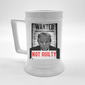 Funny Donald Trump Not Guilty Mug Shot Free Trump 2024 Beer Stein