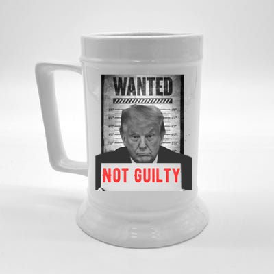 Funny Donald Trump Not Guilty Mug Shot Free Trump 2024 Beer Stein