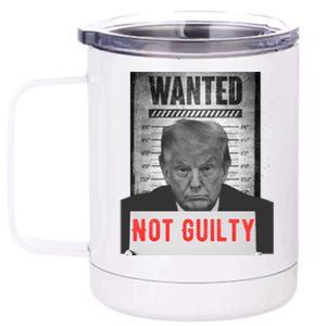 Funny Donald Trump Not Guilty Mug Shot Free Trump 2024 12 oz Stainless Steel Tumbler Cup