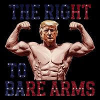 Funny Donald Trump Muscle Weightlifting Design Right To Bare Sweatshirt