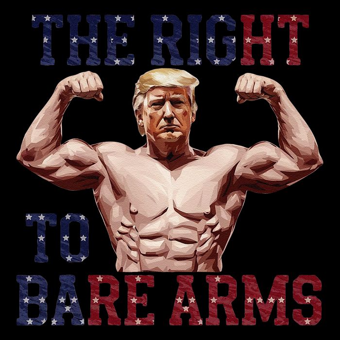 Funny Donald Trump Muscle Weightlifting Design Right To Bare Sweatshirt