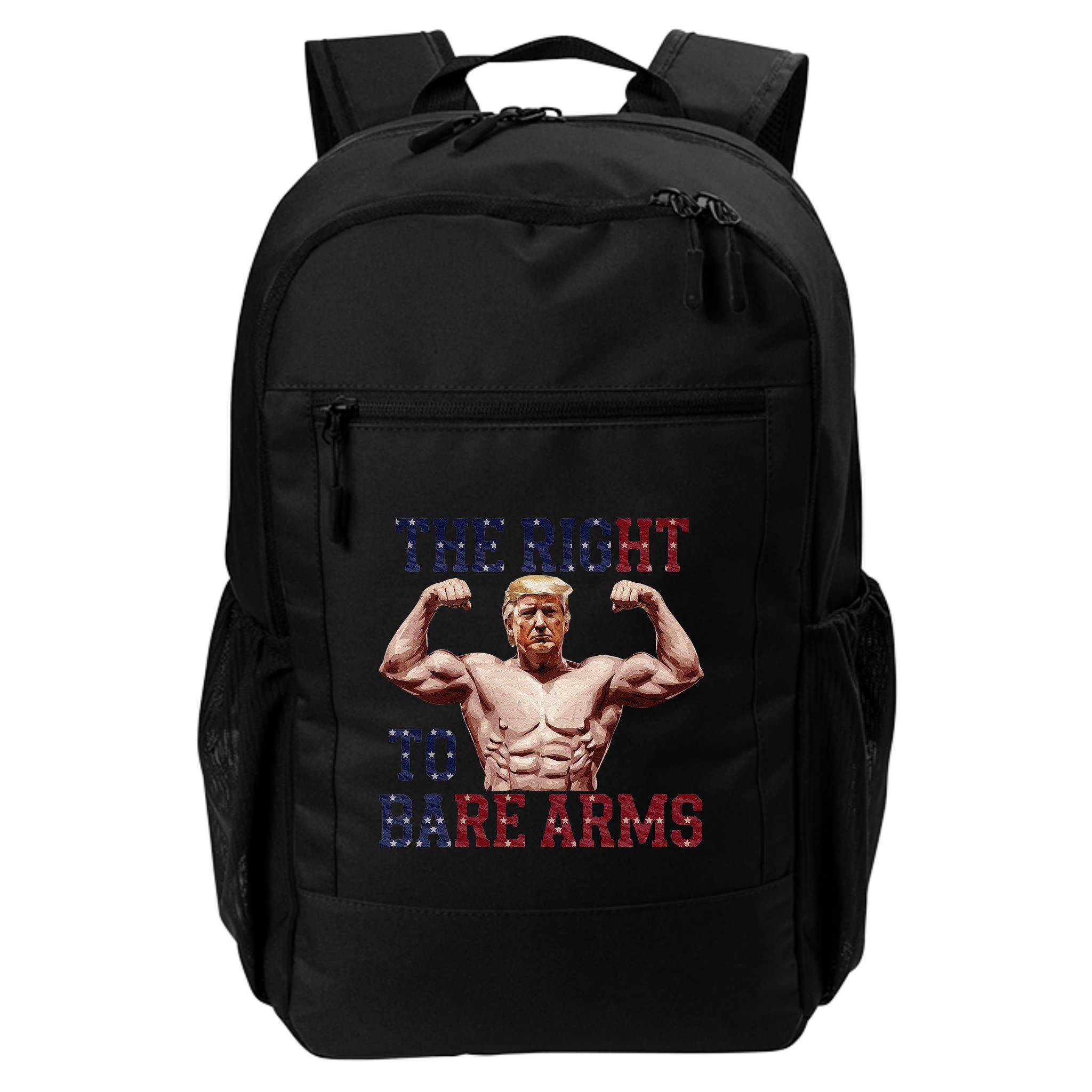 Funny Donald Trump Muscle Weightlifting Design Right To Bare Backpack