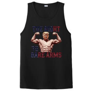 Funny Donald Trump Muscle Weightlifting Design Right To Bare PosiCharge Competitor Tank