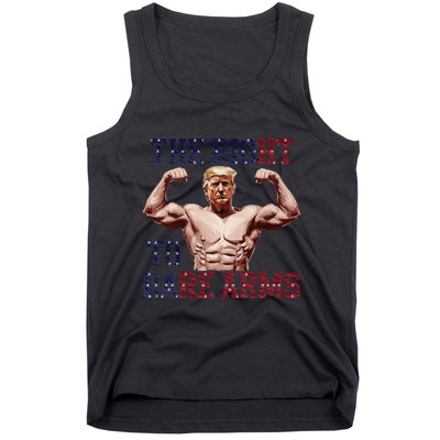 Funny Donald Trump Muscle Weightlifting Design Right To Bare Tank Top