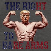 Funny Donald Trump Muscle Weightlifting Design Right To Bare Vector Backpack