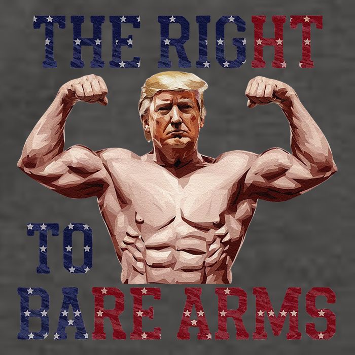 Funny Donald Trump Muscle Weightlifting Design Right To Bare Vector Backpack