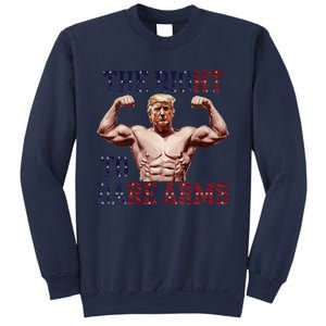 Funny Donald Trump Muscle Weightlifting Design Right To Bare Sweatshirt