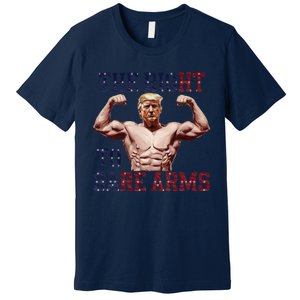 Funny Donald Trump Muscle Weightlifting Design Right To Bare Premium T-Shirt