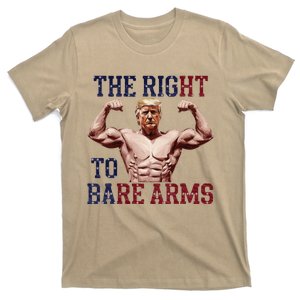 Funny Donald Trump Muscle Weightlifting Design Right To Bare T-Shirt