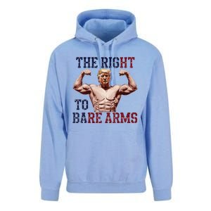 Funny Donald Trump Muscle Weightlifting Design Right To Bare Unisex Surf Hoodie