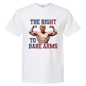 Funny Donald Trump Muscle Weightlifting Design Right To Bare Garment-Dyed Heavyweight T-Shirt