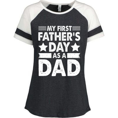 Father's Day T Enza Ladies Jersey Colorblock Tee