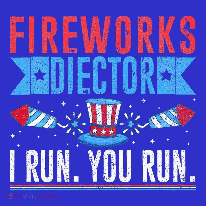 Firework Director Technician I Run You Run 4th Of July Full-Length Apron With Pockets