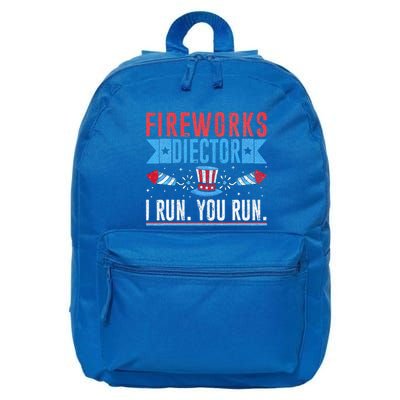 Firework Director Technician I Run You Run 4th Of July 16 in Basic Backpack