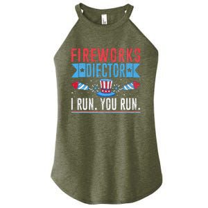 Firework Director Technician I Run You Run 4th Of July Women's Perfect Tri Rocker Tank