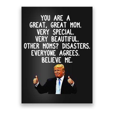 Funny Donald Trump Mother's Day Gag Gift Conservative Mom Poster