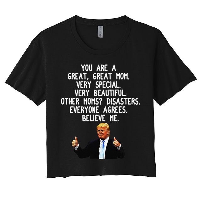 Funny Donald Trump Mother's Day Gag Gift Conservative Mom Crop Top