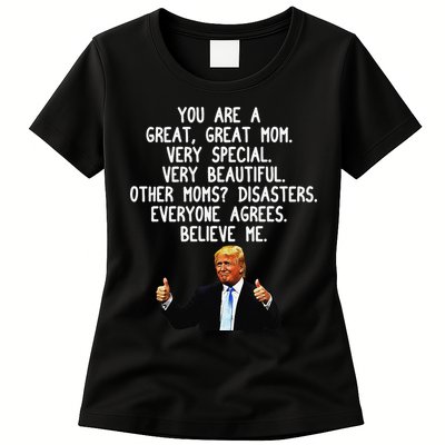 Funny Donald Trump Mother's Day Gag Gift Conservative Mom Womens T-Shirt