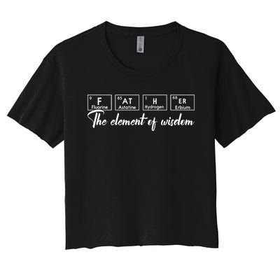 Fathers Day T , Periodic Table Women's Crop Top Tee