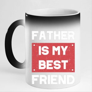 Fathers Day T 11oz Black Color Changing Mug