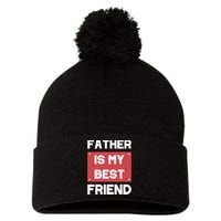 Fathers Day T Pom Pom 12in Knit Beanie