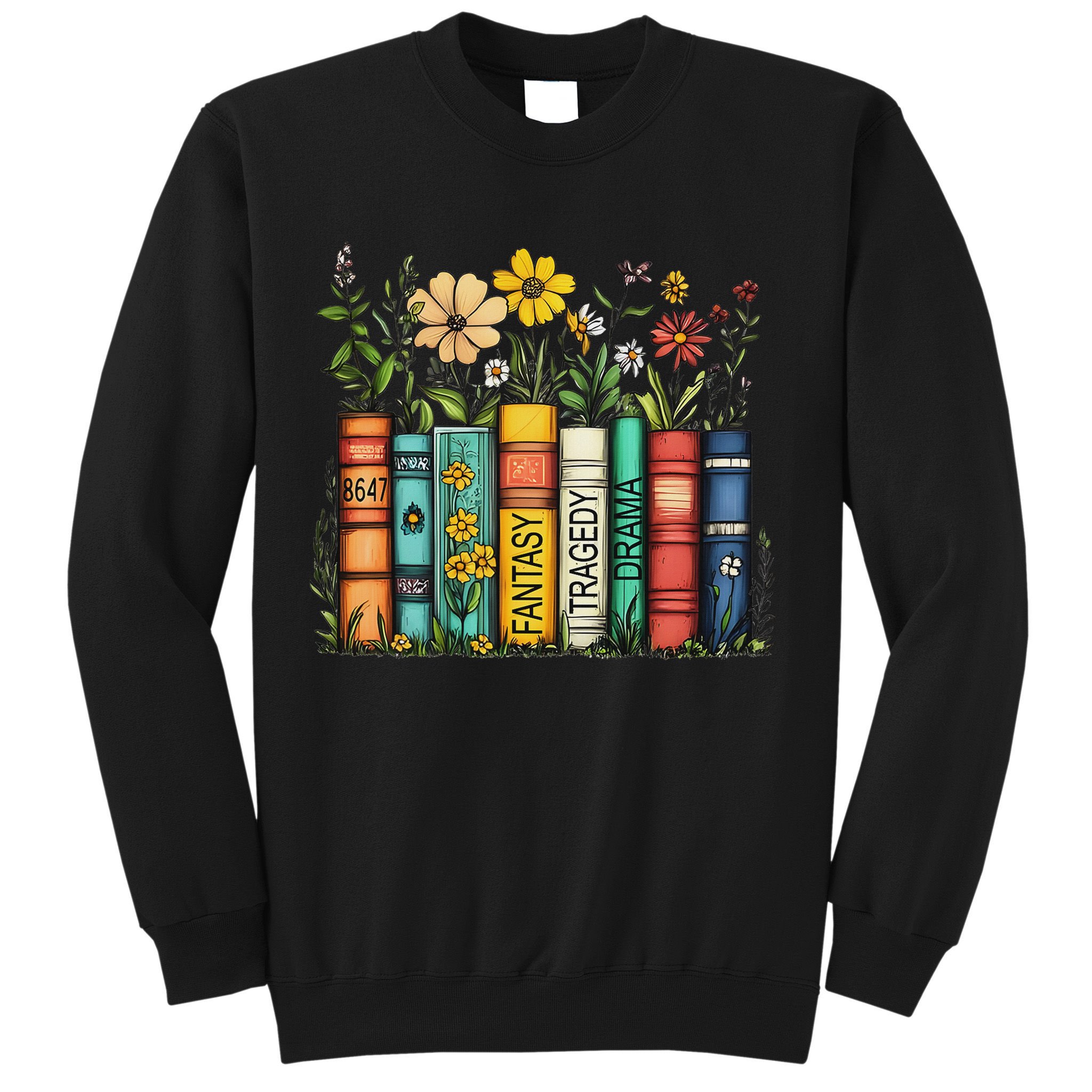 Fantasy Drama Tragedy Book Floral Subtle Anti Trump Sweatshirt