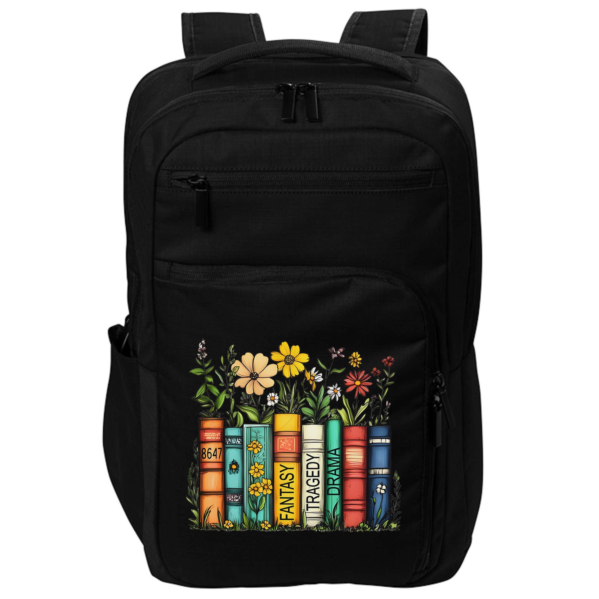 Fantasy Drama Tragedy Book Floral Subtle Anti Trump Impact Tech Backpack