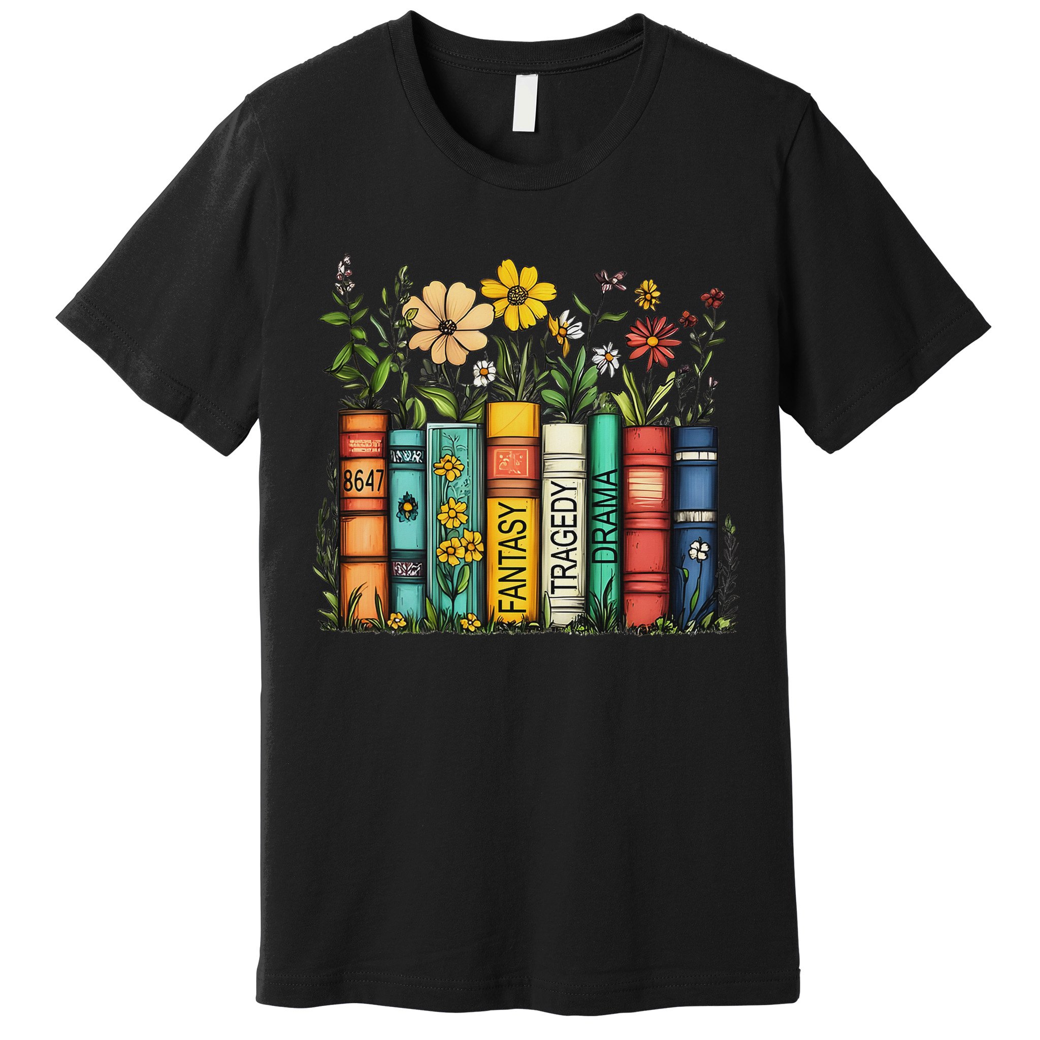 Fantasy Drama Tragedy Book Floral Subtle Anti Trump Premium T-Shirt