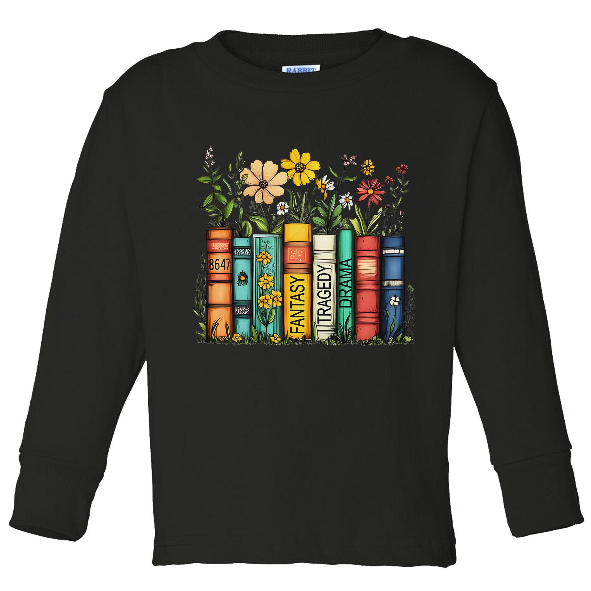 Fantasy Drama Tragedy Book Floral Subtle Anti Trump Toddler Long Sleeve Shirt