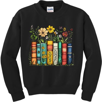 Fantasy Drama Tragedy Book Floral Subtle Anti Trump Kids Sweatshirt