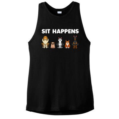 Funny Dog Training Art For  Dog Lover Puppy Pet Ladies PosiCharge Tri-Blend Wicking Tank