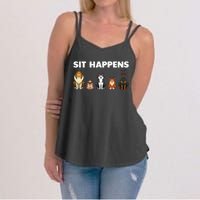 Funny Dog Training Art For  Dog Lover Puppy Pet Women's Strappy Tank