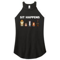 Funny Dog Training Art For  Dog Lover Puppy Pet Women's Perfect Tri Rocker Tank