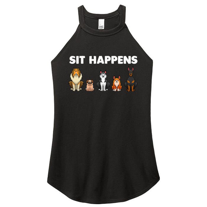 Funny Dog Training Art For  Dog Lover Puppy Pet Women's Perfect Tri Rocker Tank