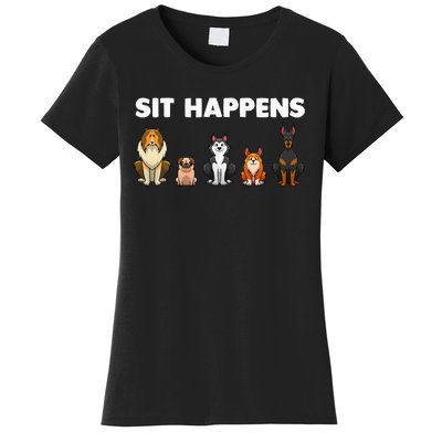 Funny Dog Training Art For  Dog Lover Puppy Pet Women's T-Shirt