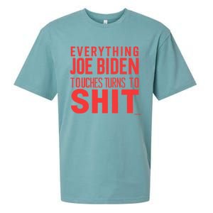 Funny Donald Trump 2024 Everything Joe Biden Touches Sueded Cloud Jersey T-Shirt