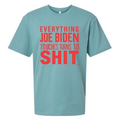 Funny Donald Trump 2024 Everything Joe Biden Touches Sueded Cloud Jersey T-Shirt