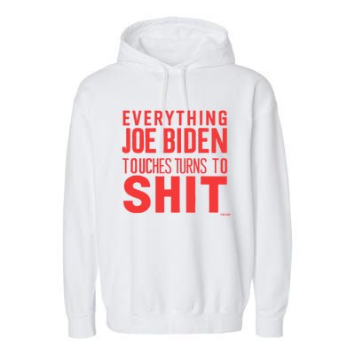 Funny Donald Trump 2024 Everything Joe Biden Touches Garment-Dyed Fleece Hoodie