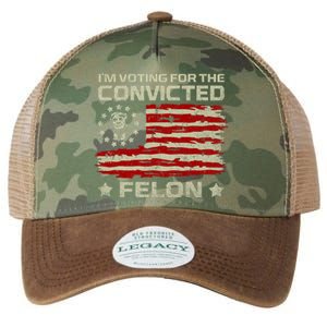 Funny Donald Trump 2024 IM Voting For The Convicted Felon Legacy Tie Dye Trucker Hat