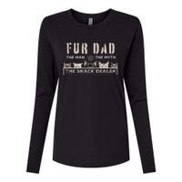 Fur Dad The Man The Myth Funny Dog Cat Father's Day Womens Cotton Relaxed Long Sleeve T-Shirt