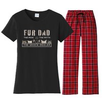 Fur Dad The Man The Myth Funny Dog Cat Father's Day Women's Flannel Pajama Set