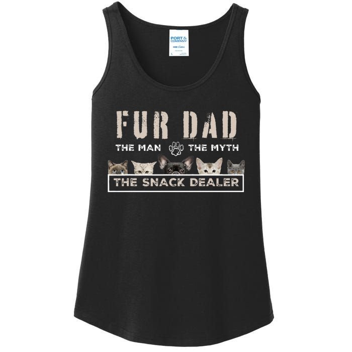 Fur Dad The Man The Myth Funny Dog Cat Father's Day Ladies Essential Tank