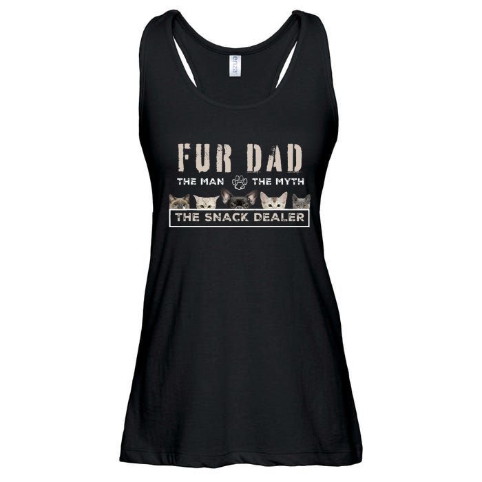 Fur Dad The Man The Myth Funny Dog Cat Father's Day Ladies Essential Flowy Tank