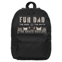 Fur Dad The Man The Myth Funny Dog Cat Father's Day 16 in Basic Backpack