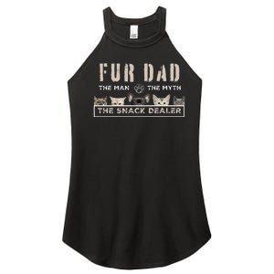 Fur Dad The Man The Myth Funny Dog Cat Father's Day Women's Perfect Tri Rocker Tank