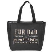 Fur Dad The Man The Myth Funny Dog Cat Father's Day Zip Tote Bag