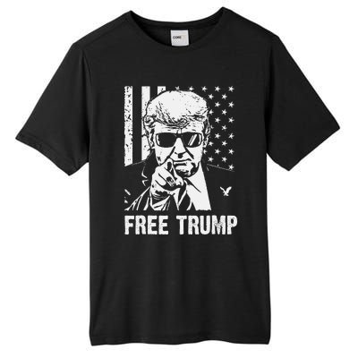 Free Donald Trump Republican Support Pro Trump American Flag Tall Fusion ChromaSoft Performance T-Shirt