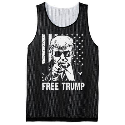 Free Donald Trump Republican Support Pro Trump American Flag Mesh Reversible Basketball Jersey Tank